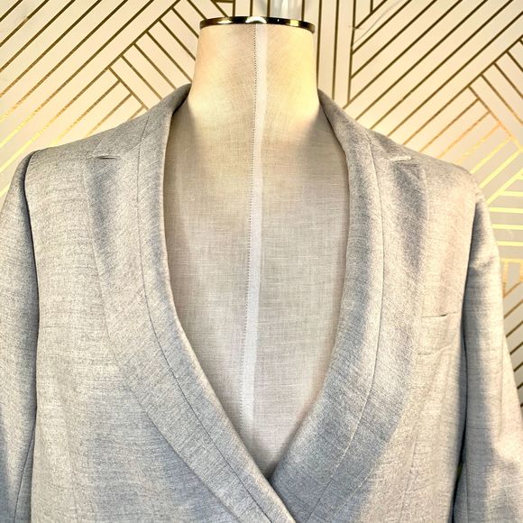 Gerard Darel Gray Wool Double Breasted Blazer - Picture 2 of 11